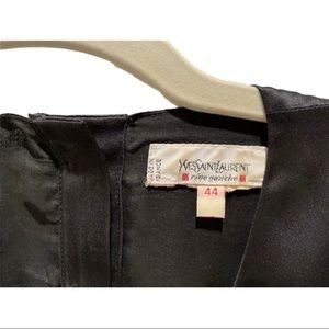 Yves Saint Laurent Rive Gauche Black Silk Blouse
